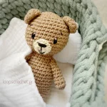 πλεκτο κουκλακι amigurumi αρκουδακι καφε δωρο αγορι
