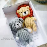 πλεκτό λιοντάρι σκυλάκι κουκλάκι amigurumi για αγόρι δώρο χειροποίητο