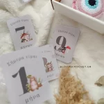 δώρο για νεογέννητο αγόρι κάρτες βρεφικής ανάπτυξης γκρι milestone cards