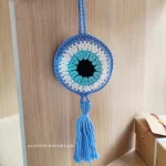 πλεκτό ματάκι γαλάζιο χρώμα δώρο για νεογέννητο loops