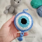 δώρο για νεογέννητο αγόρι πλεκτό ματάκι μπλε
