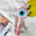 δώρο για νεογέννητο κορίτσι πλεκτό ματάκι ροζ χειροποίητο οικονομικό δώρο