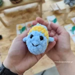πλεκτό ψάρι amigurumi χρώμα γαλάζιο κίτρινο χειροποίητο handmade loopscrochet 1