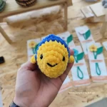 πλεκτό ψάρι amigurumi χρώμα κίτρινο μπλε χειροποίητο handmade loopscrochet 2