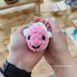 πλεκτό ψάρι amigurumi χρώμα ροζ χειροποίητο handmade loopscrochet 1