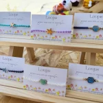 βραχιόλι μακραμέ macrame με στοιχείο καλοκαιρινό χειροποίητο δώρο για γυναίκα handmade loops 13