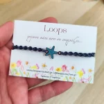 βραχιόλι μακραμέ macrame με στοιχείο καλοκαιρινό χειροποίητο δώρο για γυναίκα handmade loops 8