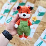 πλεκτό κουκλάκι amigurumi αλεπού χρώμα πορτοκαλί χειροποίητο handmade loopscrochet