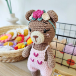 πλεκτό κουκλάκι amigurumi αρκουδάκι χειροποίητο loops crochet handmade