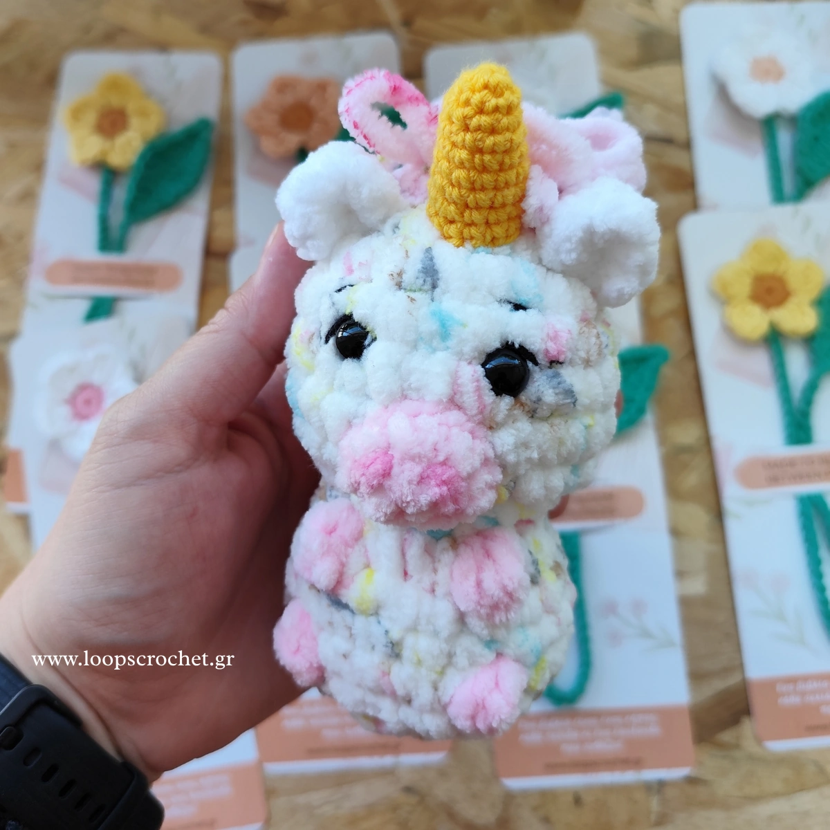 πλεκτό κουκλάκι amigurumi μονόκερος χρώμα λευκό χειροποίητο handmade loopscrochet 5 πλεκτό κουκλάκι amigurumi μονόκερος χρώμα λευκό χειροποίητο handmade loopscrochet 5